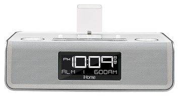 iHome iDL43W Dual Charging Stereo FM Clock Radio with Lightning Dock and USB Charge/Play - White N3