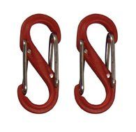 Nite Ize SBP0-2PK-10 S-Biner Plastic Size-0 Double Gated Carabiner, Red, 2-Pack by Nite Ize