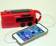 topAlert MD-019 Emergency Solar Hand Crank Weather Alert Radio N5