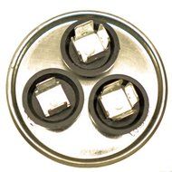 CAPACITOR 35+3 MFD 370 VAC ROUND ONETRIP PARTS&reg; REPLACEMENT FOR RHEEM RUUD WEATHERKING 43-25133-03