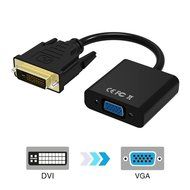 DVI to VGA, DVI 24+1 DVI-D to VGA Active Adapter Converter Cable, for PC, DVD, Monitor, HDTV N4