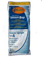 6 Hoover Allergy Vacuum Type a Bags, Convertible, Elite, Legacy, Decades, Concept One, Encore, PowerMax, Runabout...