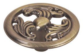 Hardware House 64-3023 Filigree Style Cabinet Knob, Antique Brass by Hardware House