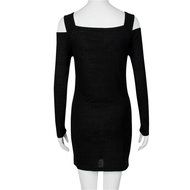 Women Dress,Haoricu Fall Women Crew Neck Long Sleeve Off Shoulder Knit Knitwear Short Mini Dress N7