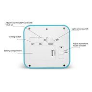 BonyTek Intelligent Digital Clock with Alarm Clock, Calendar, Temperature and Count-down Timer Display in 4 Rotating... N6