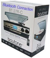 Boytone BT-27R-C Bluetooth connection 3-Speed Stereo Turntable, 2 built in Speakers Digital LCD Display AM/FM... N7