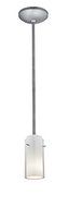 Access Lighting 28033-1R-BS/CLOP Glass 'n Glass Cylinder Pendant One Light Pendant with Rods with Clear Opal Glass...