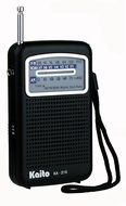 Kaito KA210 Pocket AM/FM NOAA Weather Radio, Black N3