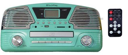 TechPlay ODC35 TR, 3 Spead turntable, programmable MP3 CD player, USB/SD, radio &amp; remote control N6