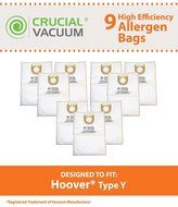 9 Hoover WindTunnel HEPA Style CLOTH Type Y Vacuum Bags - Allergen filtration with Closure - Compare With Hoover...