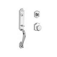 Baldwin SCELIXROUTAR260 Reserve Single Cylinder Handleset Elizabeth x Round with Traditional Arch Rose in Bright...