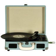 Timestorm XR-636BP Belt-Drive 3-Speed Portable Stereo Bluetooth Turntable(Tupquoise) N3