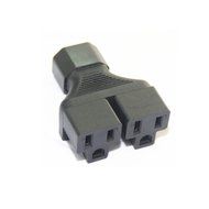 Dshot&reg; C14 to 2 US 3 pin female Power splitter Y adapter,C14 to 2 5-15R N2