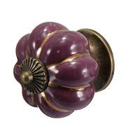 KINGSO 10pcs Pumpkin Ceramic Door Knobs Drawer Pull Handle Cabinet Cupboard Wardrobe N11