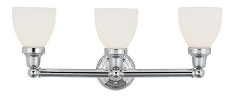 Livex Lighting 1023-05 Classic 3-Light Bath Light, Chrome by Livex Lighting