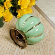 KINGSO 10pcs Pumpkin Ceramic Door Knobs Drawer Pull Handle Cabinet Cupboard Wardrobe N13