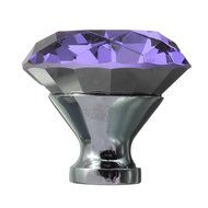 KINGSO 10pcs Crystal Glass Cupboard Wardrobe Knob Door Cabinet Drawer Pull Handle 40mm N17