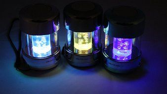 SoundLogic LED Speaker with Color-Morphing Light-Up Bubbles - Retail Packaging - Gun Metal