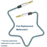 SoundPie 3.5mm Nylon Braid Contrast Color ShoeLace Auxiliary Audio Cable (5ft / 1.5m) AUX Cable for Headphones... N13