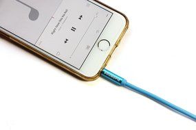 SoundPie 3.5mm Nylon Braid Contrast Color ShoeLace Auxiliary Audio Cable (5ft / 1.5m) AUX Cable for Headphones... N15