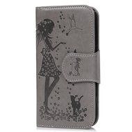 Badalink Galaxy S7 Edge Wallet Case 9 Card Slots Plastic Mirror Hand Strap Stand Feature Embossed PU Leather Flip... N33