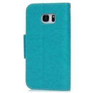 Badalink Galaxy S7 Edge Wallet Case 9 Card Slots Plastic Mirror Hand Strap Stand Feature Embossed PU Leather Flip... N35