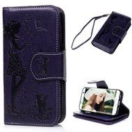 Badalink Galaxy S7 Edge Wallet Case 9 Card Slots Plastic Mirror Hand Strap Stand Feature Embossed PU Leather Flip... N36