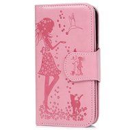 Badalink Galaxy S7 Edge Wallet Case 9 Card Slots Plastic Mirror Hand Strap Stand Feature Embossed PU Leather Flip... N39
