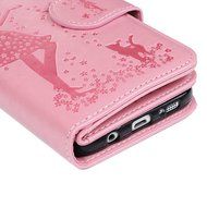 Badalink Galaxy S7 Edge Wallet Case 9 Card Slots Plastic Mirror Hand Strap Stand Feature Embossed PU Leather Flip... N41