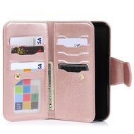 Badalink Galaxy S7 Edge Wallet Case 9 Card Slots Plastic Mirror Hand Strap Stand Feature Embossed PU Leather Flip... N43