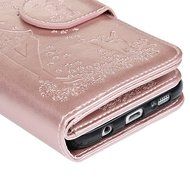 Badalink Galaxy S7 Edge Wallet Case 9 Card Slots Plastic Mirror Hand Strap Stand Feature Embossed PU Leather Flip... N44