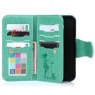 Badalink Galaxy S7 Edge Wallet Case 9 Card Slots Plastic Mirror Hand Strap Stand Feature Embossed PU Leather Flip... N46