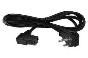 SF Cable, US Universal Right Angle Both Side Power Cord, IEC320 C13 to NEMA 5-15P (6 Feet) N2