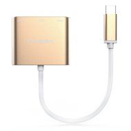 OTBBA USB C to HDMI, USB Type C to HDMI/USB 3.0/USB C Female 3-in-1 Multiport Adapter for 2015 Macbook N2