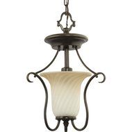 Progress Lighting P3678-77 Kensington Collection 1-Light Semi-Flushmount, Forged Bronze by Progress Lighting