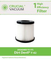 Dirt Devil HEPA Style F62 Vacuum Filter Fits SD40100 Featherlite, Part # 440001893, Designed &amp; Engineered by Crucial...