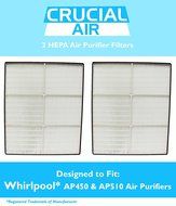 2 Whirlpool 1183054K (1183054) HEPA Filters Designed To Fit Whispure Air Purifier Models AP450 and AP510 AP45030HO...