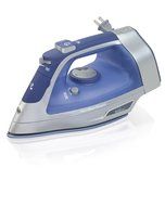 Hamilton Beach Steam Iron with Retractable Cord, 3-Way Auto Shutoff &amp; Durathon Soleplate (19803) N4