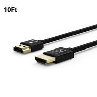 4K HDMI Cable, Kinps 15ft Ultra Slim Cable v1.4 with Ethernet, 24k Gold-plating HDMI Cable with RedMere Technology... N11