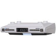 Jensen Bluetooth Wireless Under the Cabinet Kitchen Clock Radio Music System