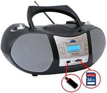 Boytone BT-6B CD Boombox Black Edition Portable Music System with CD Player &amp; USB/SD/MMC Slot, Digital FM Radio... N5