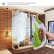 ZZ ES23311 Advantage Steam Iron Motion-Activated 1400-Watt Auto-Off, White/Green N6