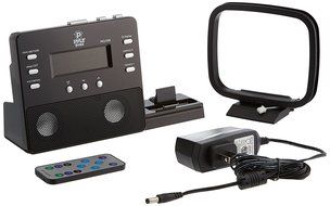 Pyle Home PICL45B Enhanced iPod/iPhone Alarm Clock Speaker System with AM/FM/Radio and Remote Control (Black) N2