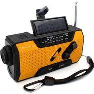 iRonsnow IS-090 Solar Hand Crank AM/FM/NOAA/WB Weather Radio, Self-Powered Dynamo 2000mAh Emergency Power Bank... N15