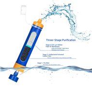Etekcity 2Pack Portable 1500L Emergency Camping Water Filter, 3-stage filtration , 0.01 Micron, Survival Kit Supplies N2