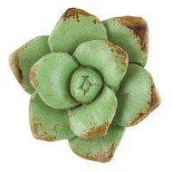 FLOWER KNOB 1.8752 Dia x 1&quot; +1.5&quot;Screw (Antique White) N3