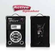 Pyle Disco Jam Dual 6.5&rdquo; Karaoke Bookshelf Stereo Speaker System, 2 Mic Inputs and Built in LED Party Lights N11