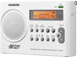 Sangean Weather Alert Portable Digital AM/FM Radio with Built-in Speaker Plus 6ft Aux Cable to Connect Any Ipod...