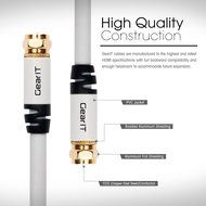 GearIt Digital Audio/Video (25 Feet/7.5 Meters)UL CL2 RG-6 F Type Gold Plated Coaxial Cable Connectors, White N2