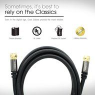 GearIt Digital Audio/Video (25 Feet/7.5 Meters)UL CL2 RG-6 F Type Gold Plated Coaxial Cable Connectors, White N5